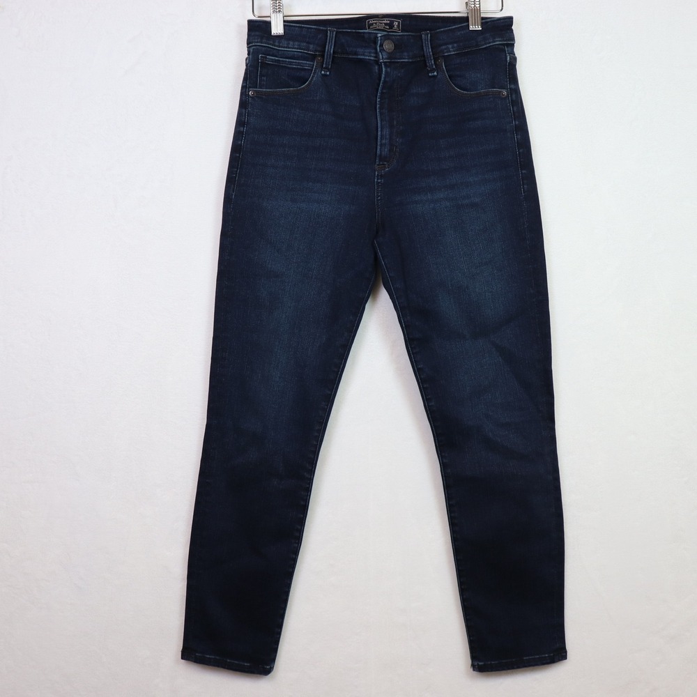 ABERCROMBIE & FITCH Dark Blue Simone High Rise Ankle‎ Skinny Jeans 28/6S